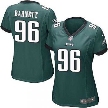 Women's Nike Philadelphia Eagles #96 Derek Barnett Midnight Green Team Color Stitched NFL New Elite Jersey