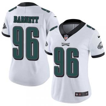 Women's Nike Philadelphia Eagles #96 Derek Barnett White Stitched NFL Vapor Untouchable Limited Jersey