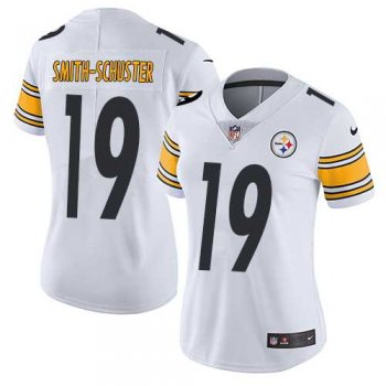 Women's Nike Pittsburgh Steelers #19 JuJu Smith-Schuster White Stitched NFL Vapor Untouchable Limited Jersey