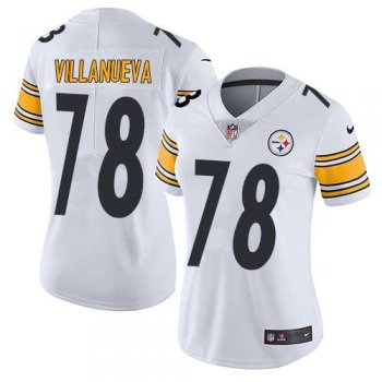 Women's Nike Pittsburgh Steelers #78 Alejandro Villanueva White Stitched NFL Vapor Untouchable Limited Jersey