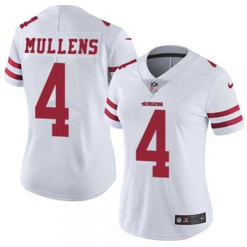 Women's Nike San Francisco 49ers #4 Nick Mullens White Stitched NFL Vapor Untouchable Limited Jersey