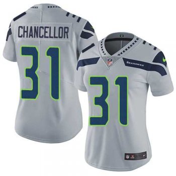 Women's Nike Seattle Seahawks #31 Kam Chancellor Grey Alternate Stitched NFL Vapor Untouchable Limited Jersey