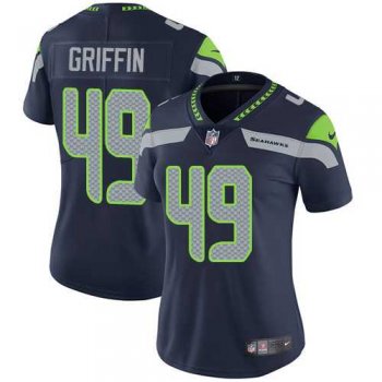 Women's Nike Seattle Seahawks #49 Shaquem Griffin Steel Blue Team Color Stitched NFL Vapor Untouchable Limited Jersey