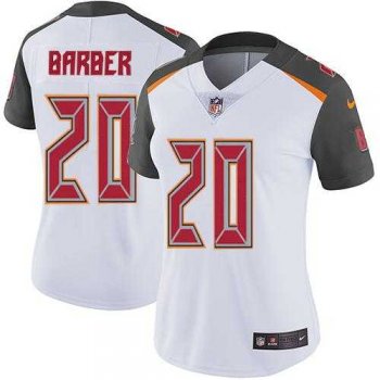 Women's Nike Tampa Bay Buccaneers #20 Ronde Barber White Stitched NFL Vapor Untouchable Limited Jersey