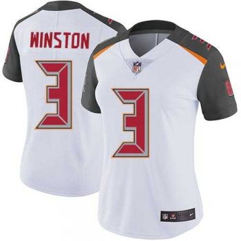 Women's Nike Tampa Bay Buccaneers #3 Jameis Winston White Stitched NFL Vapor Untouchable Limited Jersey