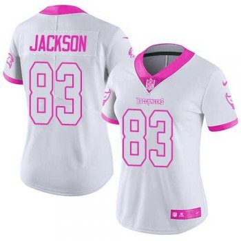 Women's Nike Tampa Bay Buccaneers #83 Vincent Jackson White Pink Stitched NFL Limited Rush Fashion Jersey