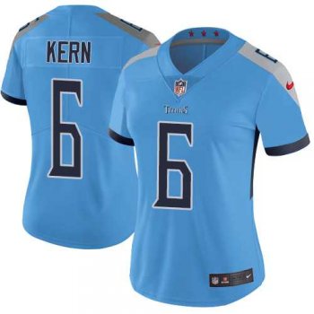 Women's Nike Tennessee Titans #6 Brett Kern Light Blue Team Color Stitched NFL Vapor Untouchable Limited Jersey