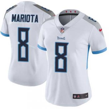 Women's Nike Tennessee Titans #8 Marcus Mariota White Stitched NFL Vapor Untouchable Limited Jersey