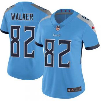 Women's Nike Tennessee Titans #82 Delanie Walker Light Blue Team Color Stitched NFL Vapor Untouchable Limited Jersey