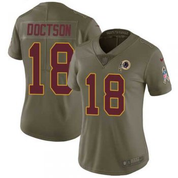 Women's Nike Washington Redskins #18 Josh Doctson Olive Stitched NFL Limited 2017 Salute to Service Jersey