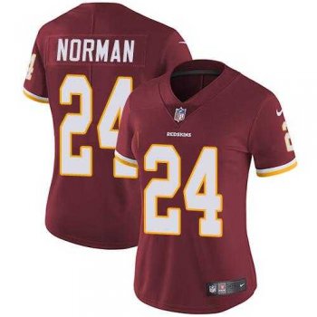 Women's Nike Washington Redskins #24 Josh Norman Burgundy Red Team Color Stitched NFL Vapor Untouchable Limited Jersey