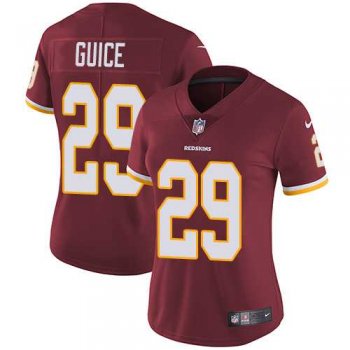 Women's Nike Washington Redskins #29 Derrius Guice Burgundy Red Team Color Stitched NFL Vapor Untouchable Limited Jersey