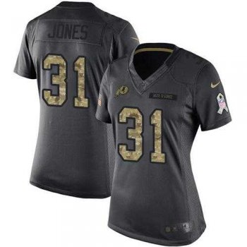 Women's Nike Washington Redskins #31 Matt Jones Anthracite Stitched NFL Limited 2016 Salute to Service Jersey