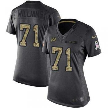 Women's Nike Washington Redskins #71 Trent Williams Anthracite Stitched NFL Limited 2016 Salute to Service Jersey