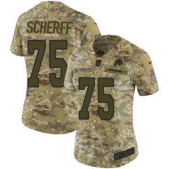 Women's Nike Washington Redskins #75 Brandon Scherff Camo Stitched NFL Limited 2018 Salute to Service Jersey