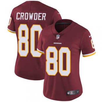 Women's Nike Washington Redskins #80 Jamison Crowder Burgundy Red Team Color Stitched NFL Vapor Untouchable Limited Jersey