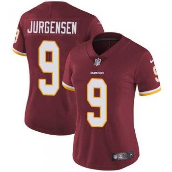 Women's Nike Washington Redskins #9 Sonny Jurgensen Burgundy Red Team Color Stitched NFL Vapor Untouchable Limited Jersey