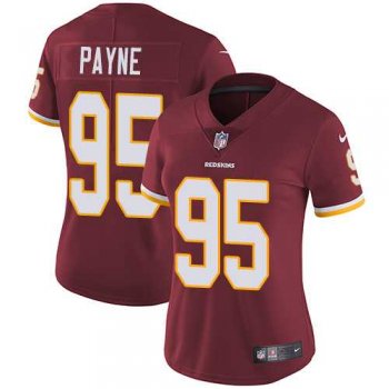 Women's Nike Washington Redskins #95 Da'Ron Payne Burgundy Red Team Color Stitched NFL Vapor Untouchable Limited Jersey