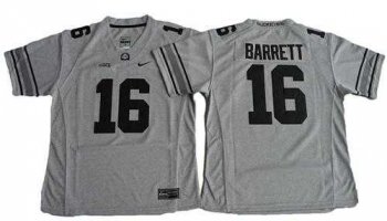 Women's Ohio State Buckeyes #16 J. T. Barrett Gridion Grey II Stitched NCAA Jersey