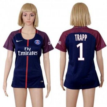 Women's Paris Saint-Germain #1 Trapp Home Soccer Club Jersey