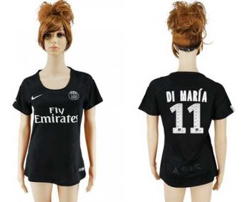 Women's Paris Saint-Germain #11 Di Maria Sec Away Soccer Club Jersey