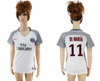 Women's Paris Saint-Germain #11 Di Maria Sec Away Soccer Club Jersey