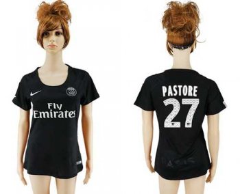 Women's Paris Saint-Germain #27 Pastore Sec Away Soccer Club Jersey