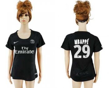 Women's Paris Saint-Germain #29 Mbappe Sec Away Soccer Club Jersey