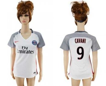 Women's Paris Saint-Germain #9 Cavani Sec Away Soccer Club Jersey