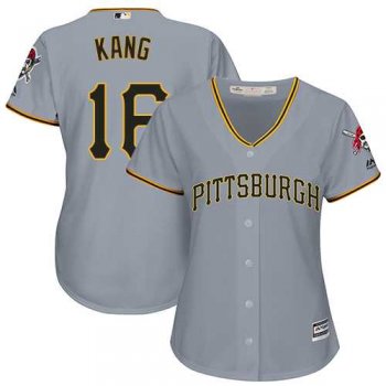 Women's Pittsburgh Pirates #16 Jung-ho Kang Grey Road Stitched MLB Jersey