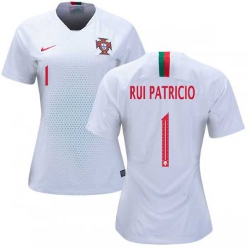 Women's Portugal #1 Rui Patricio Away Soccer Country Jersey