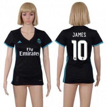 Women's Real Madrid #10 James Away Soccer Club Jersey