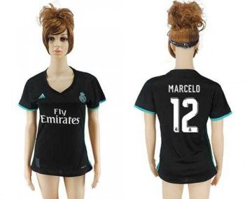 Women's Real Madrid #12 Marcelo Away Soccer Club Jersey