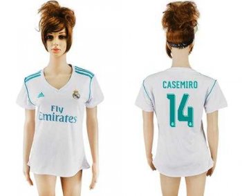 Women's Real Madrid #14 Casemiro Home Soccer Club Jersey