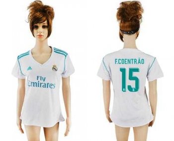 Women's Real Madrid #15 F.Coentrao Home Soccer Club Jersey