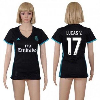 Women's Real Madrid #17 Lucas V. Away Soccer Club Jersey