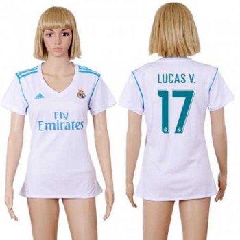 Women's Real Madrid #17 Lucas V. Home Soccer Club Jersey