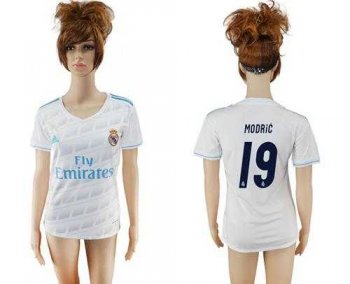 Women's Real Madrid #19 Modric Home Soccer Club Jersey