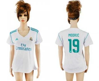 Women's Real Madrid #19 Modric Home Soccer Club Jersey