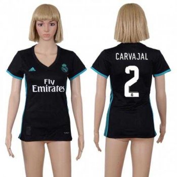 Women's Real Madrid #2 Carvajal Away Soccer Club Jersey