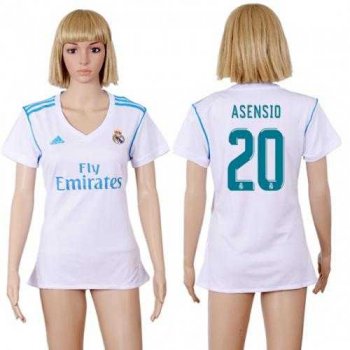 Women's Real Madrid #20 Asensio Home Soccer Club Jersey