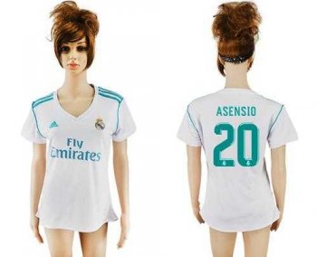 Women's Real Madrid #20 Asensio Home Soccer Club Jersey