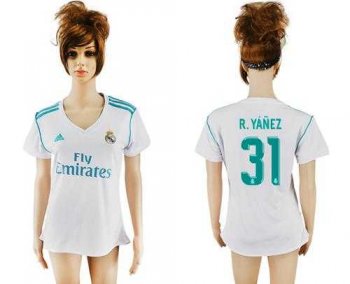 Women's Real Madrid #31 R.Yanez Home Soccer Club Jersey