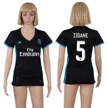 Women's Real Madrid #5 Zidane Away Soccer Club Jersey