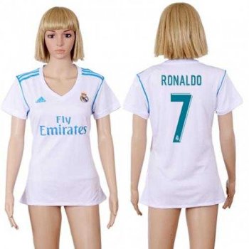 Women's Real Madrid #7 Ronaldo Home Soccer Club Jersey