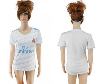 Women's Real Madrid Blank Home Soccer Club Jersey