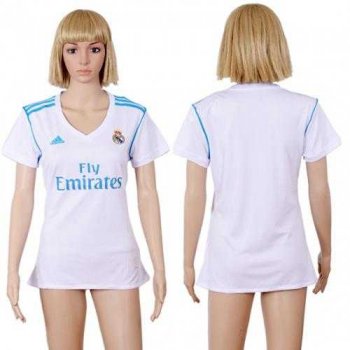 Women's Real Madrid Blank Home Soccer Club Jersey