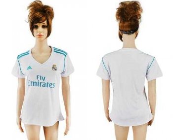 Women's Real Madrid Blank Home Soccer Club Jersey