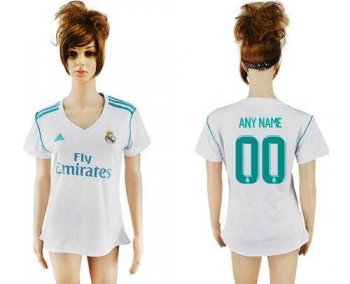 Women's Real Madrid Personalized Home Soccer Club Jersey