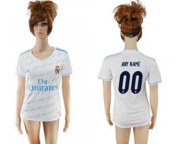 Women's Real Madrid Personalized Home Soccer Club Jersey